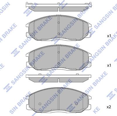 Hi-Q SP1157 - Тормозные колодки, дисковые, комплект unicars.by