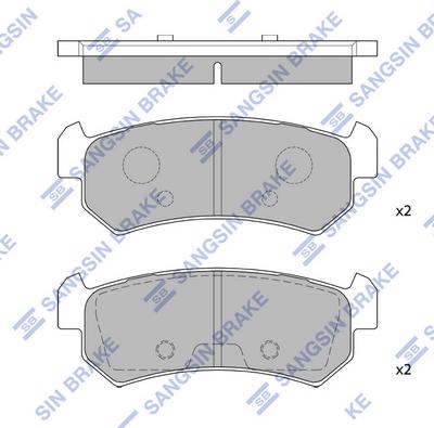 Hi-Q SP1160 - Тормозные колодки, дисковые, комплект unicars.by