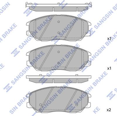 Hi-Q SP1161 - Тормозные колодки, дисковые, комплект unicars.by