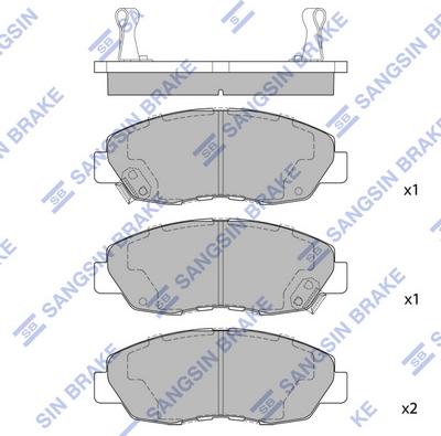 Hi-Q SP1109 - Тормозные колодки, дисковые, комплект unicars.by