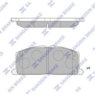 Hi-Q SP1105 - Тормозные колодки, дисковые, комплект unicars.by