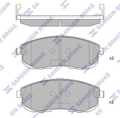 Hi-Q SP1107-FA - Тормозные колодки, дисковые, комплект unicars.by