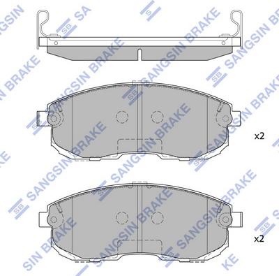 Hi-Q SP1107-FB - Тормозные колодки, дисковые, комплект unicars.by