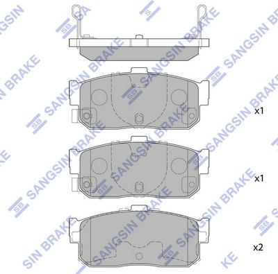 Hi-Q SP1107R - Тормозные колодки, дисковые, комплект unicars.by