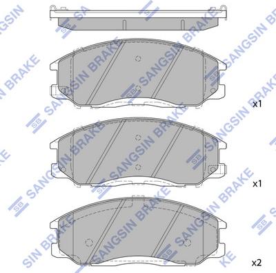 Hi-Q SP1115 - Тормозные колодки, дисковые, комплект unicars.by