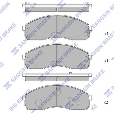 Hi-Q SP1116 - Тормозные колодки, дисковые, комплект unicars.by