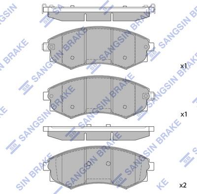 Hi-Q SP1111 - Тормозные колодки, дисковые, комплект unicars.by