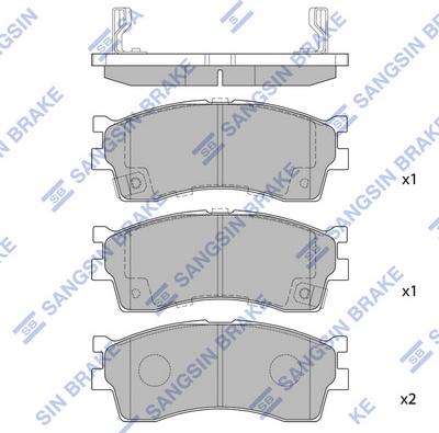 Hi-Q SP1113 - Тормозные колодки, дисковые, комплект unicars.by