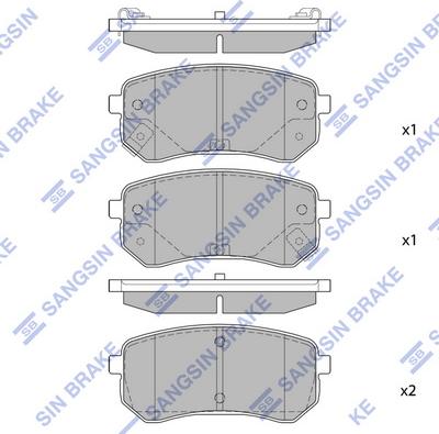 Hi-Q SP1189 - Тормозные колодки, дисковые, комплект unicars.by