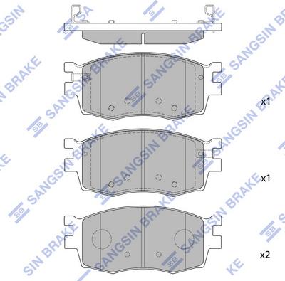 Hi-Q SP1186 - Тормозные колодки, дисковые, комплект unicars.by