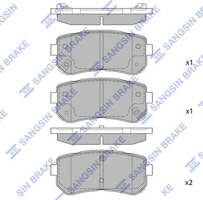 Hi-Q SP1187 - Тормозные колодки, дисковые, комплект unicars.by