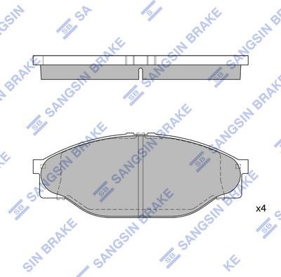 Hi-Q SP1139 - Тормозные колодки, дисковые, комплект unicars.by