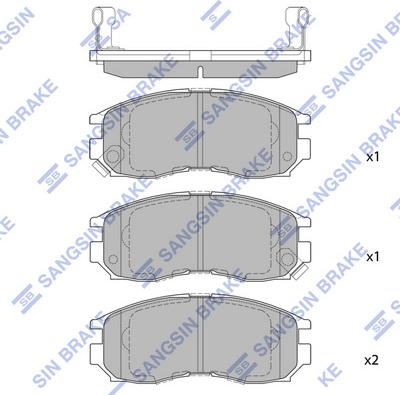 Hi-Q SP1134 - Тормозные колодки, дисковые, комплект unicars.by