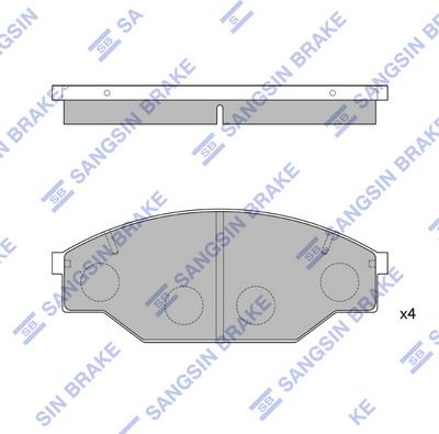 Hi-Q SP1121 - Тормозные колодки, дисковые, комплект unicars.by