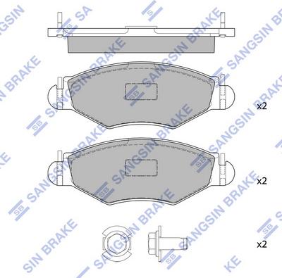 Hi-Q SP1179 - Тормозные колодки, дисковые, комплект unicars.by