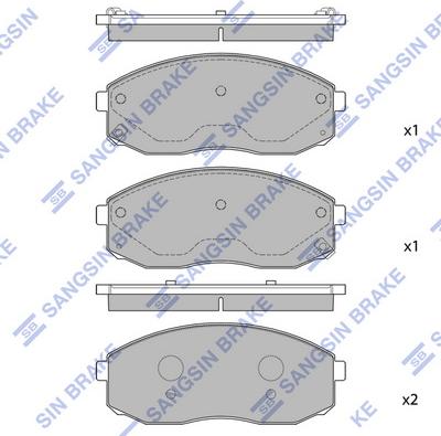 Hi-Q SP1176 - Тормозные колодки, дисковые, комплект unicars.by