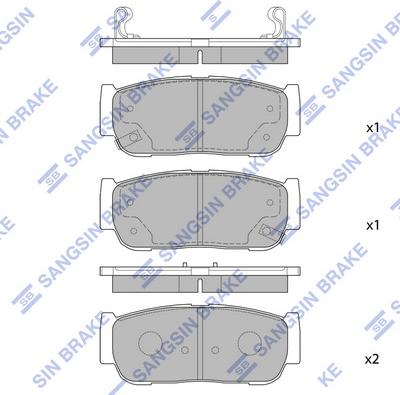 Hi-Q SP1173 - Тормозные колодки, дисковые, комплект unicars.by