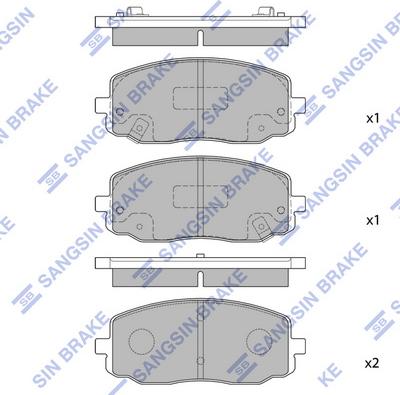 Hi-Q SP1172 - Тормозные колодки, дисковые, комплект unicars.by