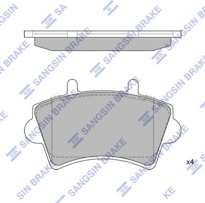 Hi-Q SP1894 - Тормозные колодки, дисковые, комплект unicars.by