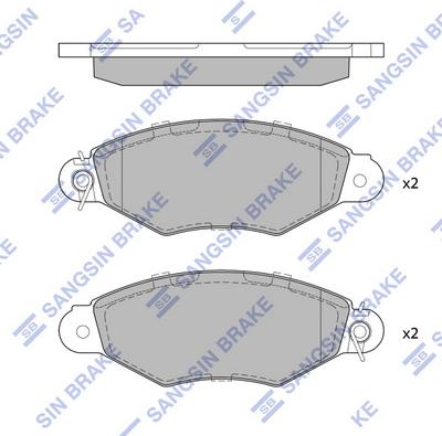 Hi-Q SP1891A - Тормозные колодки, дисковые, комплект unicars.by