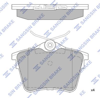 Hi-Q SP1897 - Тормозные колодки, дисковые, комплект unicars.by