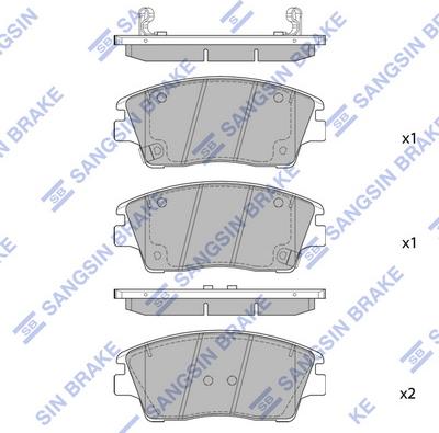 Hi-Q SP1844 - Тормозные колодки, дисковые, комплект unicars.by