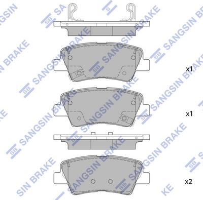 Hi-Q SP1845 - Тормозные колодки, дисковые, комплект unicars.by