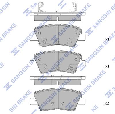 Hi-Q SP1846 - Тормозные колодки, дисковые, комплект unicars.by