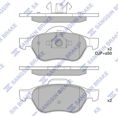 Hi-Q SP1840 - Тормозные колодки, дисковые, комплект unicars.by