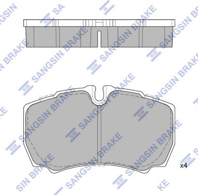 Hi-Q SP1843 - Тормозные колодки, дисковые, комплект unicars.by