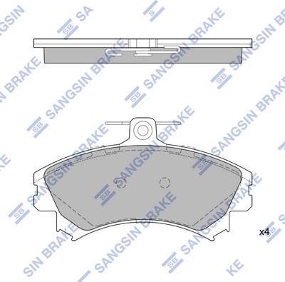 Hi-Q SP1859 - Тормозные колодки, дисковые, комплект unicars.by