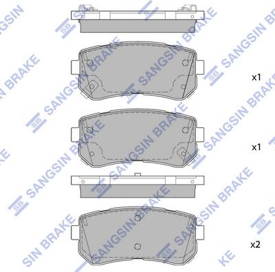 Hi-Q SP1850 - Тормозные колодки, дисковые, комплект unicars.by