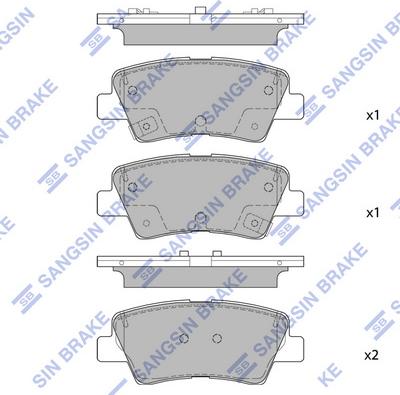 Hi-Q SP1851 - Тормозные колодки, дисковые, комплект unicars.by