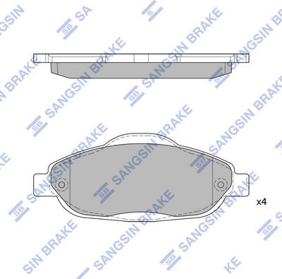 Hi-Q SP1804 - Тормозные колодки, дисковые, комплект unicars.by