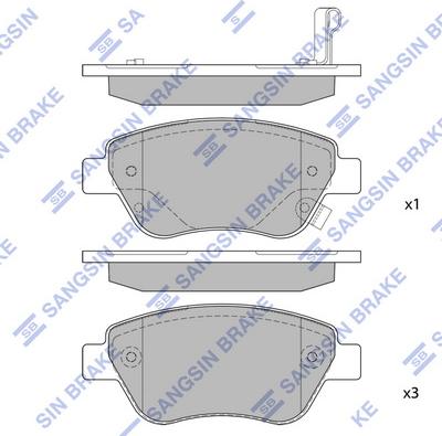 Hi-Q SP1810 - Тормозные колодки, дисковые, комплект unicars.by