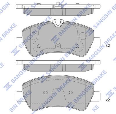 Hi-Q SP1884 - Тормозные колодки, дисковые, комплект unicars.by