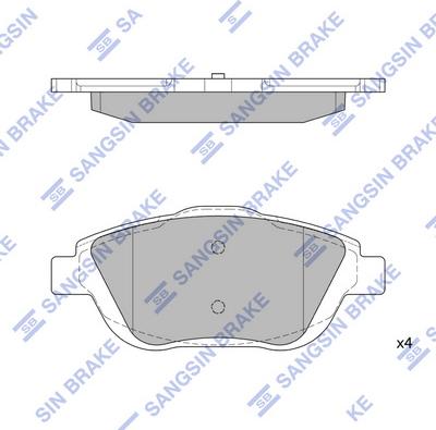 Hi-Q SP1880 - Тормозные колодки, дисковые, комплект unicars.by