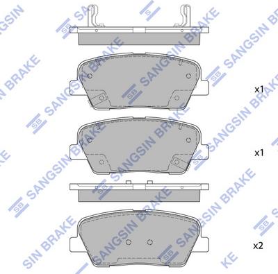 Hi-Q SP1883 - Тормозные колодки, дисковые, комплект unicars.by