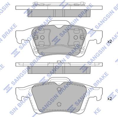 Hi-Q SP1834 - Тормозные колодки, дисковые, комплект unicars.by