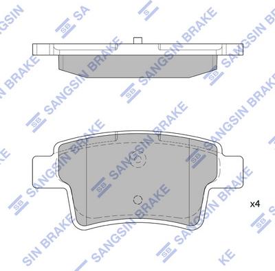 Hi-Q SP1831 - Тормозные колодки, дисковые, комплект unicars.by