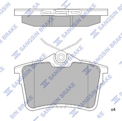 Hi-Q SP1824 - Тормозные колодки, дисковые, комплект unicars.by