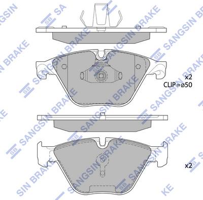 Hi-Q SP1821 - Тормозные колодки, дисковые, комплект unicars.by