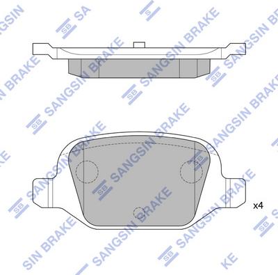 Hi-Q SP1823 - Тормозные колодки, дисковые, комплект unicars.by