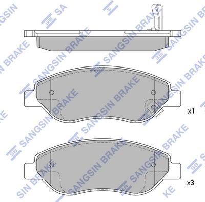 Hi-Q SP1878 - Тормозные колодки, дисковые, комплект unicars.by