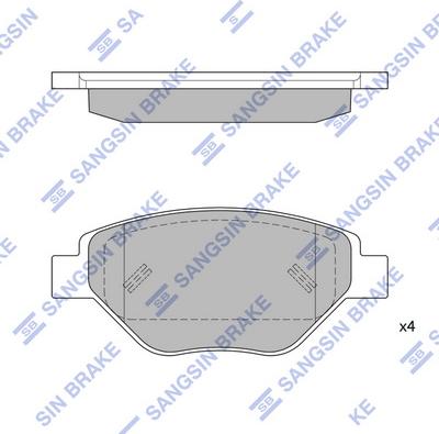 Hi-Q SP1872 - Тормозные колодки, дисковые, комплект unicars.by