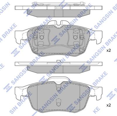 Hi-Q SP1396 - Тормозные колодки, дисковые, комплект unicars.by