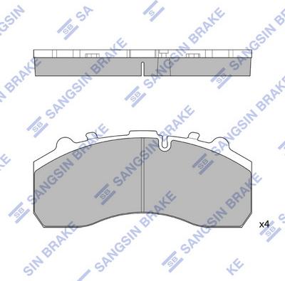 Hi-Q SP1393 - Тормозные колодки, дисковые, комплект unicars.by