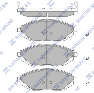 Hi-Q SP1392 - Тормозные колодки, дисковые, комплект unicars.by