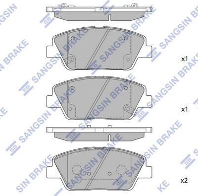 Hi-Q SP1397 - Тормозные колодки, дисковые, комплект unicars.by