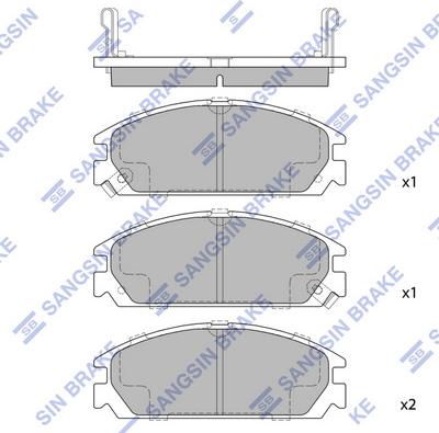 Hi-Q SP1346 - Тормозные колодки, дисковые, комплект unicars.by